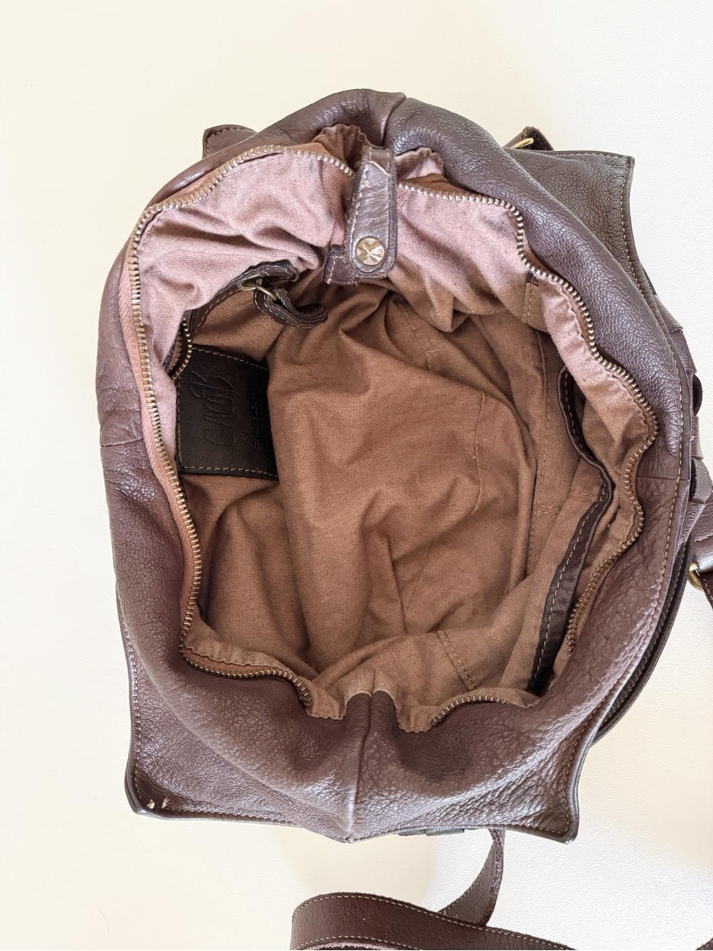 Civico 93 Bag Woven Leather Hobo Saddle Chic Boho Brown Medium - Picture 9 of 11